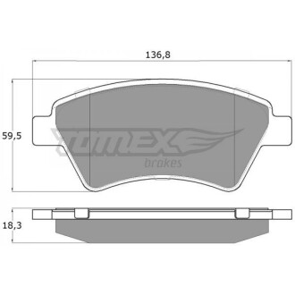 Гальмівні колодки передні TOMEX 1354