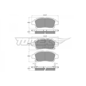 Гальмiвнi колодки дисковi TOMEX 1387