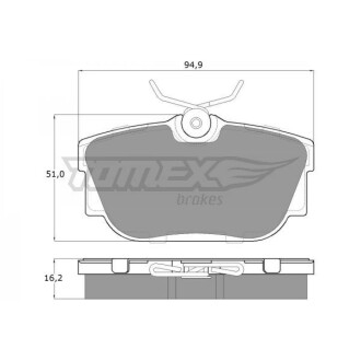 Гальмівні колодки задні TOMEX 1390