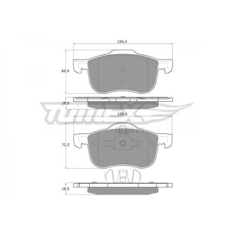 KLOCKI HAM PRZ╙D VOLVO S60/S80/V70/XC70 TOMEX 1404