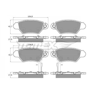Гальмiвнi колодки дисковi TOMEX 1412