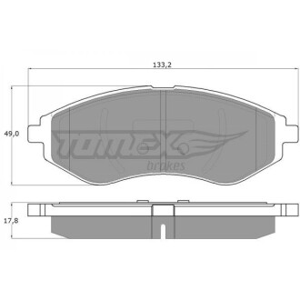 Гальмiвнi колодки дисковi TOMEX 1422