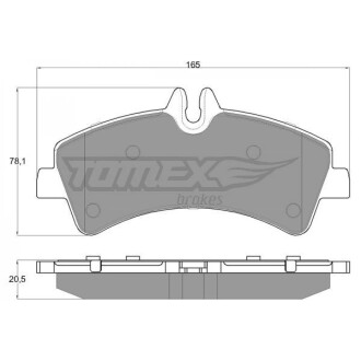 Гальмівні колодки задні TOMEX 14-26