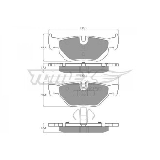 Гальмiвнi колодки дисковi TOMEX 1436