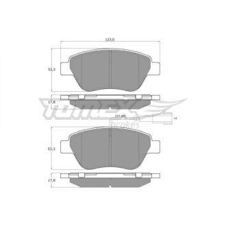 KLOCKI HAM PRZ╙D ALFA ROMEO MITO /FIAT 500, LINEA, PANDA, PUNTO /LANCIA MUSA 05- TOMEX 1444