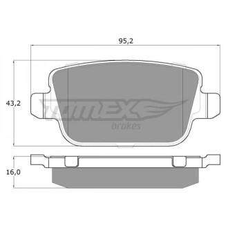 Гальмівні колодки задні TOMEX 1448