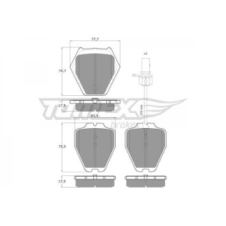 KLOCKI HAM PRZ╙D AUDI A4/A6 97-05 TOMEX 1512