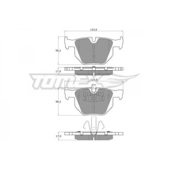 KLOCKI HAM TYг BMW 3 (E90/91/92/93)/BMW 5 (E60/61)/BMW X1 (E84) TOMEX 1514