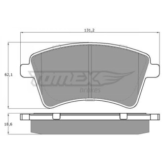 Гальмiвнi колодки дисковi TOMEX 1584
