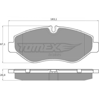 Гальмiвнi колодки барабанні TOMEX 1586