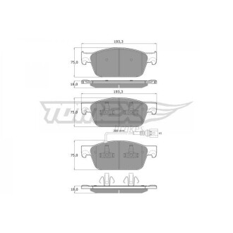 KLOCKI HAM PRZ╙D VW TRANSPORTER T5 09- TOMEX 1646