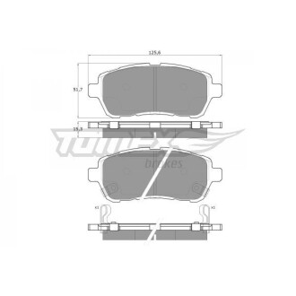 KLOCKI HAM FORD FIESTA VI 08-, MAZDA 2 07- TOMEX 1647 (фото 1)