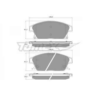 KLOCKI HAM PRZ╙D OPEL ASTRA GTC, ASTRA, AMPERA, MOKKA, ZAFIRA /CHEVROLET CRUZE, ORLANDO, TOMEX 1651