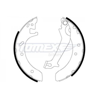 Гальмівні колодки зад. 203x39 TOMEX 2051