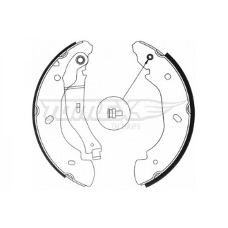 Гальмівні колодки зад. 254x52 TOMEX 2094