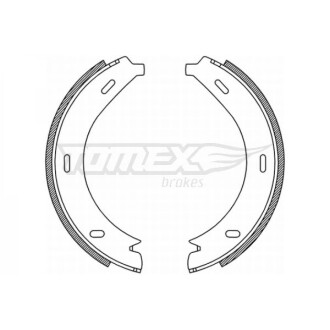 Гальмівні колодки зад. 180x20 р/т TOMEX 2119