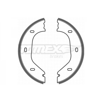 Гальмівні колодки зад. 160x25 р/т TOMEX 2121