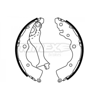 Гальмiвнi колодки барабаннi TOMEX 22-35