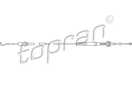 Трос газа TOPRAN / HANS PRIES 102647