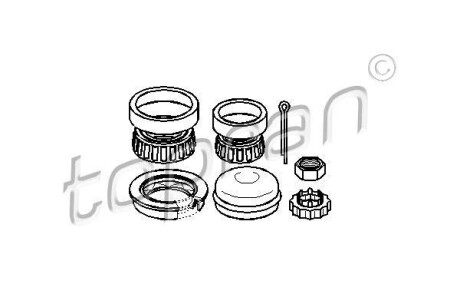 Набір підшипника маточини колеса TOPRAN TOPRAN / HANS PRIES 102832