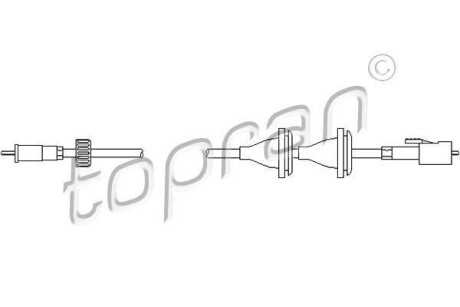 Тросик спідометра TOPRAN TOPRAN / HANS PRIES 102971