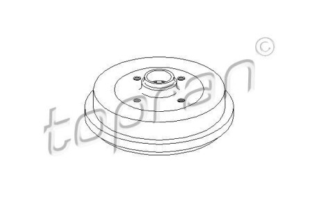 Тормозной барабан TOPRAN / HANS PRIES 103058