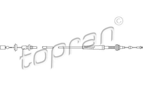 Трос газу TOPRAN TOPRAN / HANS PRIES 103081