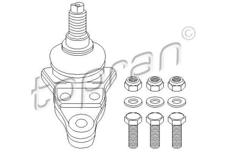 Кульова опора. верхн. TOPRAN / HANS PRIES 103346