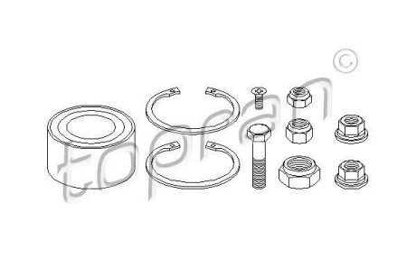 Набір підшипника маточини колеса TOPRAN TOPRAN / HANS PRIES 103510