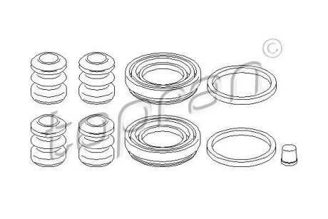 Ремкомплект супорта гальмівного TOPRAN TOPRAN / HANS PRIES 107082