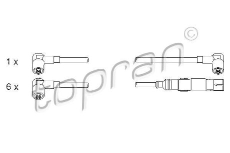 Дроти запалення, набір TOPRAN TOPRAN / HANS PRIES 107251