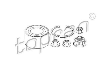 Набір підшипника маточини колеса TOPRAN TOPRAN / HANS PRIES 108320
