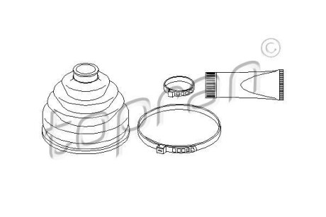 Пильовик привідного валу (набір) TOPRAN TOPRAN / HANS PRIES 108931