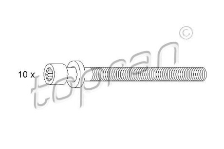 Набір болтів головки цилідрів TOPRAN TOPRAN / HANS PRIES 109545
