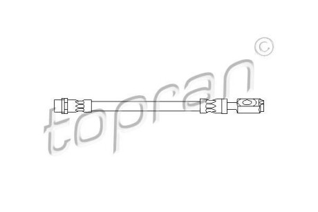 Шланг гальмівний задній TOPRAN / HANS PRIES 110 413