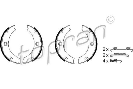 Гальмівні колодки ручного гальма TOPRAN TOPRAN / HANS PRIES 110456
