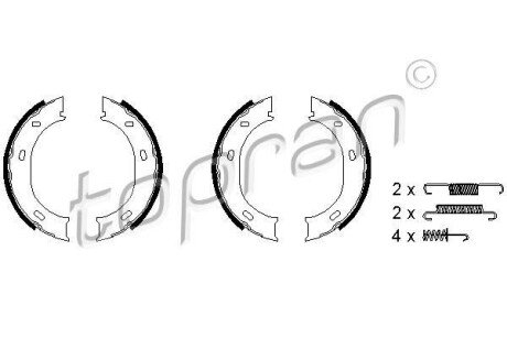 Гальмівні колодки ручного гальма TOPRAN TOPRAN / HANS PRIES 110457