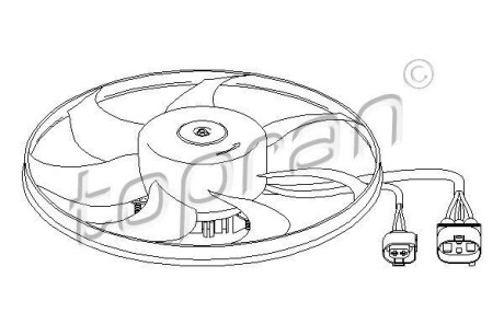 Вентилятор, охлаждение двигателя TOPRAN TOPRAN / HANS PRIES 111283
