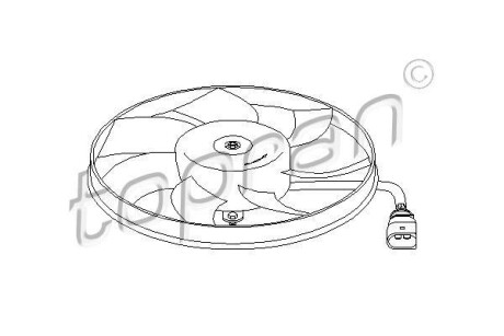 Вентилятор оxолодження радіатора 295мм 200Вт TOPRAN / HANS PRIES 111285 (фото 1)