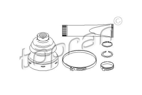 Пильовик привідного валу (набір) TOPRAN TOPRAN / HANS PRIES 111682