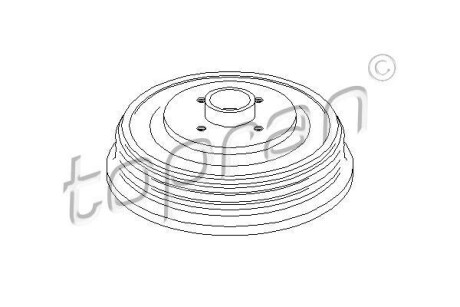 Тормозной барабан TOPRAN / HANS PRIES 112138