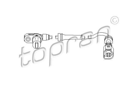 Датчик, частота вращения колеса TOPRAN / HANS PRIES 112227