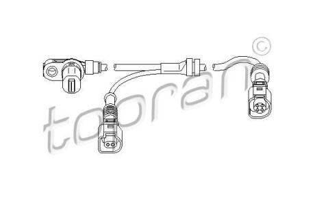 Датчик, частота вращения колеса TOPRAN / HANS PRIES 112 228