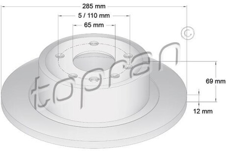 Гальмівний диск TOPRAN TOPRAN / HANS PRIES 200949