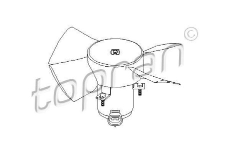 Вентилятор радіатора (охолодження двигуна) TOPRAN / HANS PRIES 202362 (фото 1)