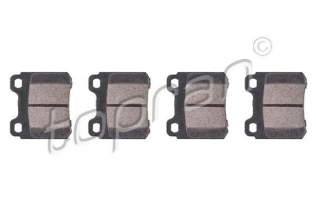 Комплект гальмівних колодок, дискове гальмо TOPRAN / HANS PRIES 202 448