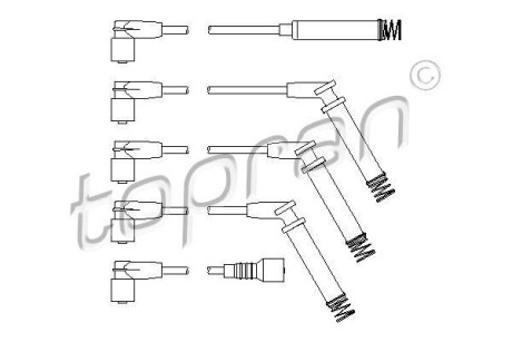 Комплект проводов зажигания TOPRAN / HANS PRIES 202520