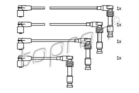 Дроти запалення, набір TOPRAN TOPRAN / HANS PRIES 205104