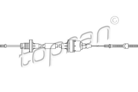 Трос, керування зчепленням TOPRAN / HANS PRIES 205 111