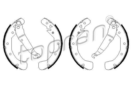 Гальмівні колодки (набір) TOPRAN TOPRAN / HANS PRIES 205788